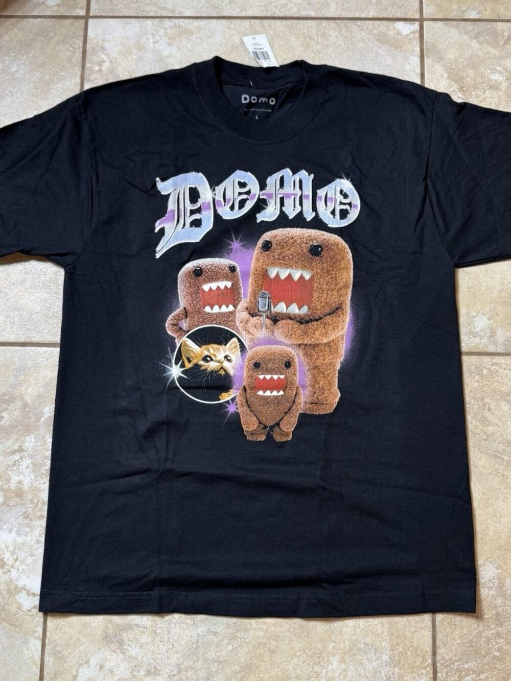Domo Collage Kitten T-Shirt LARGE New With Tags